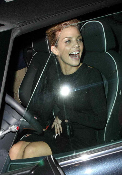 AnnaLynne McCord showing her panties upskirt in car paparazzi pictures and posin #75393220