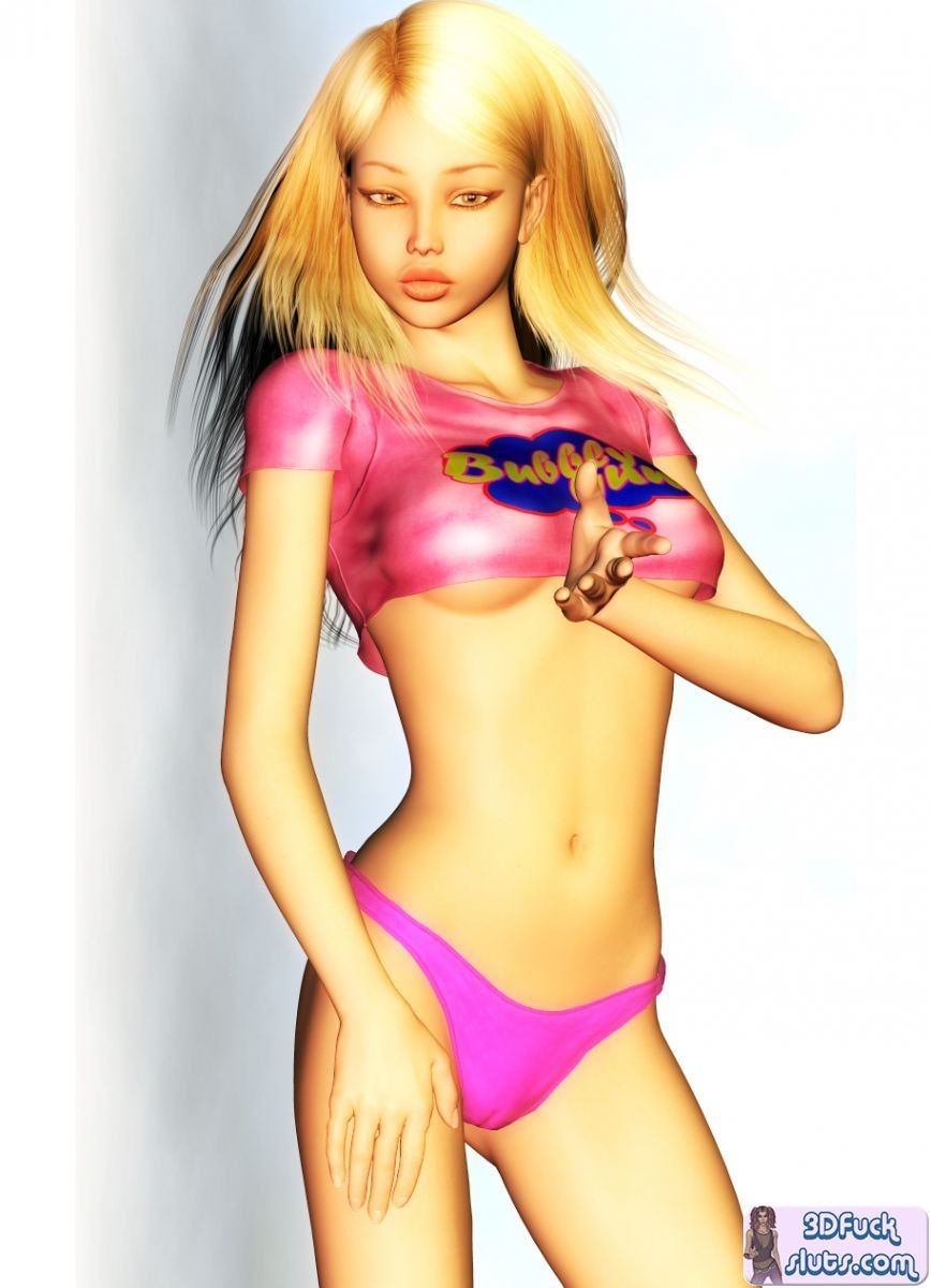 Blonde toon girl shows underboob #69656568