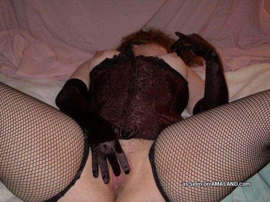 Sensual bbw in hot fishnets while dildoing #67165602