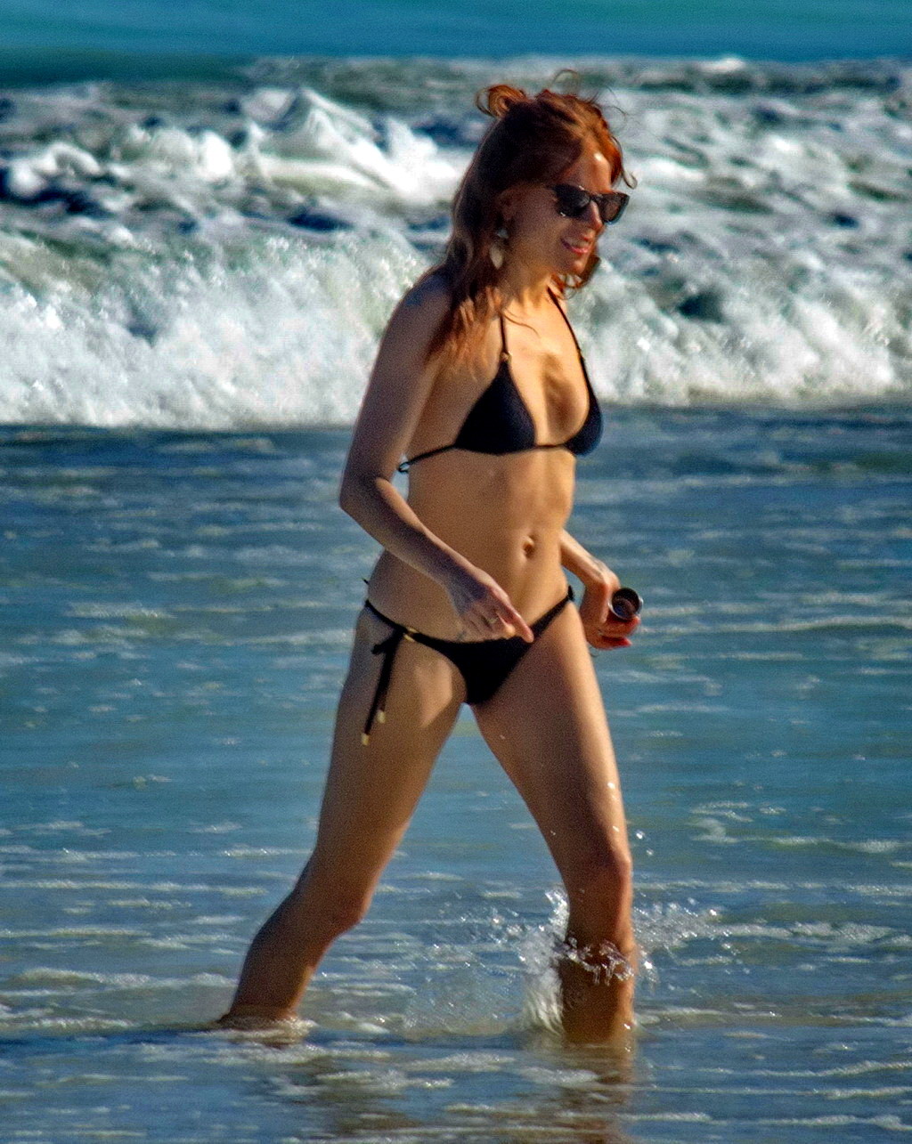 Sienna Miller indossa un bikini nero su una spiaggia in Messico
 #75207006