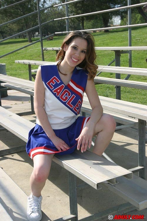 Young beautiful eyed brunette cheerleader getting double drilled #75471930
