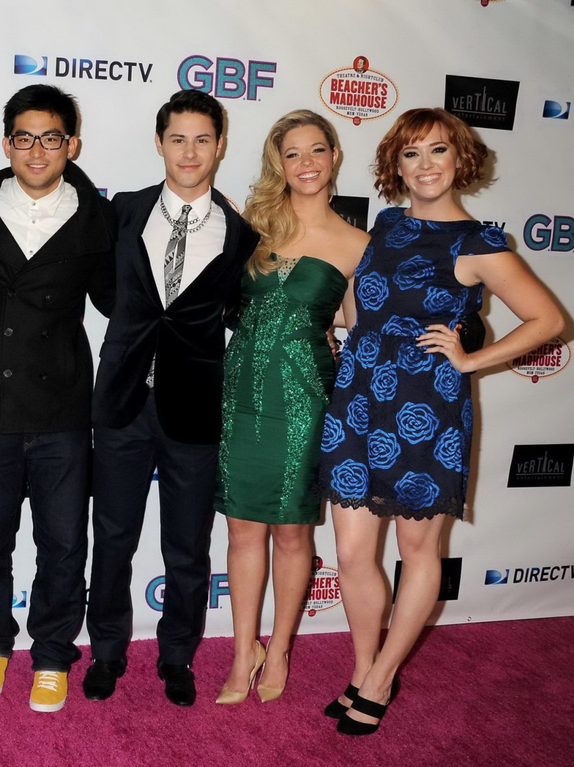 Sasha Pieterse wearing tight tube green dress at the G.B.F. premiere in Los Ange #75211461