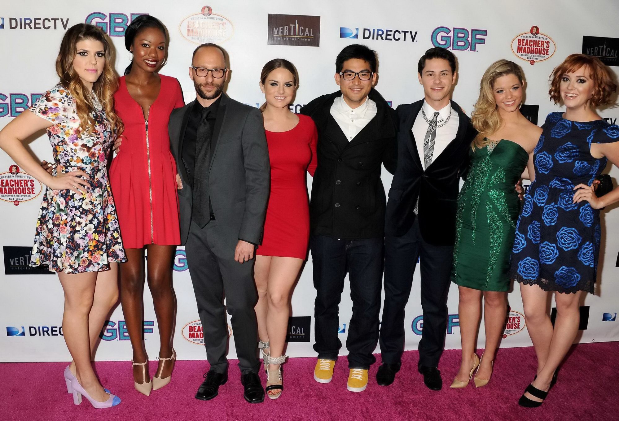 Sasha Pieterse wearing tight tube green dress at the G.B.F. premiere in Los Ange #75211481