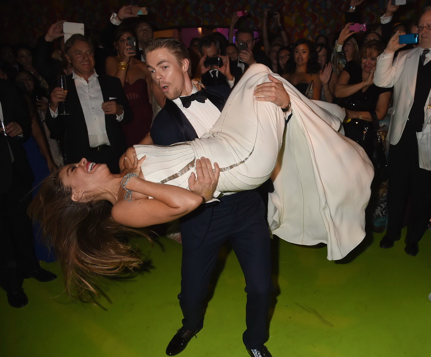 Sofia Vergara nipslip at HBOs Official 2014 Emmy After Party in LA