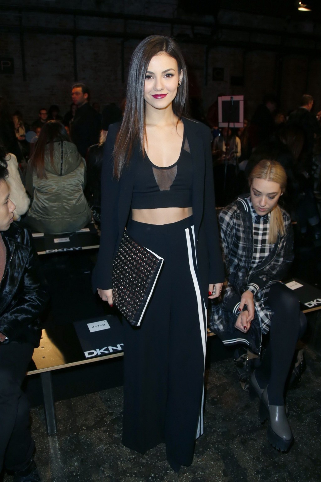 Victoria Justice braless showing cleavage at the DKNY Fashion Show in NYC #75204974
