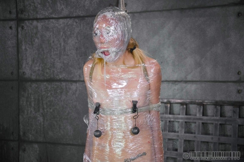 Emma Haize is wrapped in seethru plastic and toyed #70881272