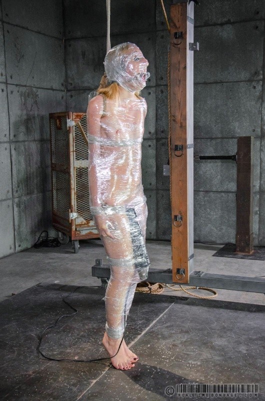 Emma Haize is wrapped in seethru plastic and toyed #70881335