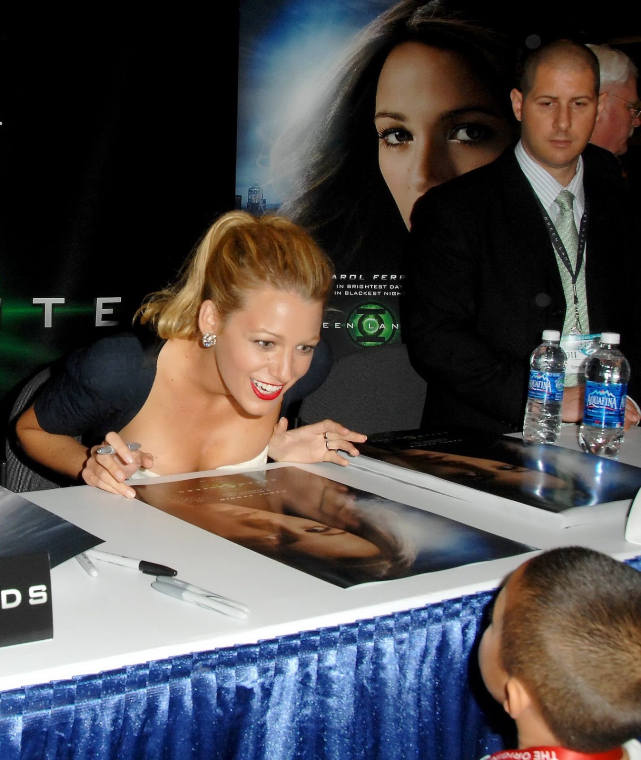 Blake lively busty wearing low cut dress at 'green lantern' promotion in san fra
 #75309797