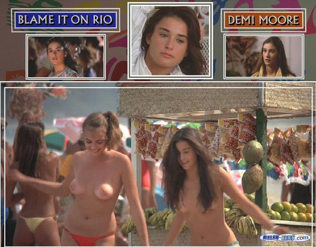 Sweet celeb Demi Moore exposing nude boobs #75424828