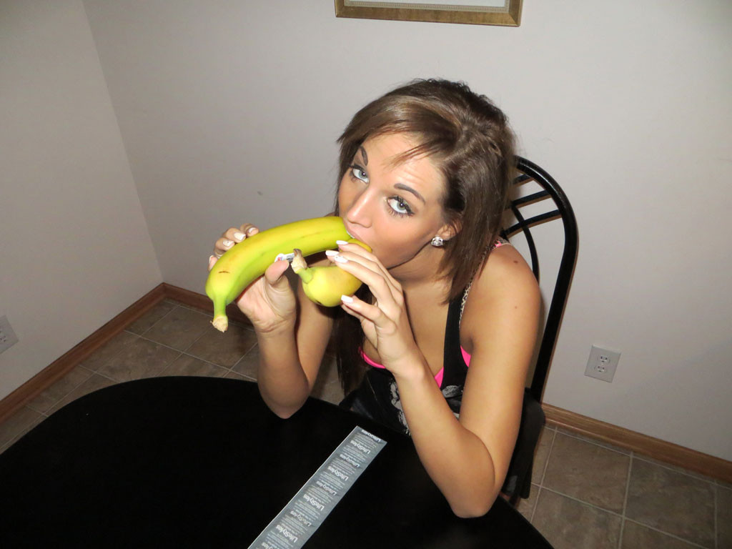 Amateur midwest teen nude play with bananas #67380699