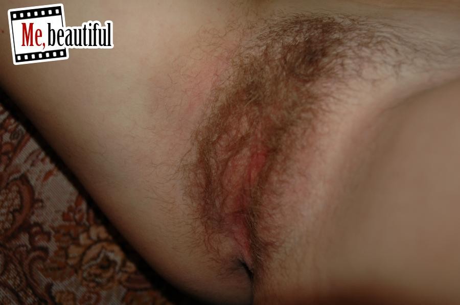 Big-titted porn novice takes some close-up shots of her hairy pussy #77491890