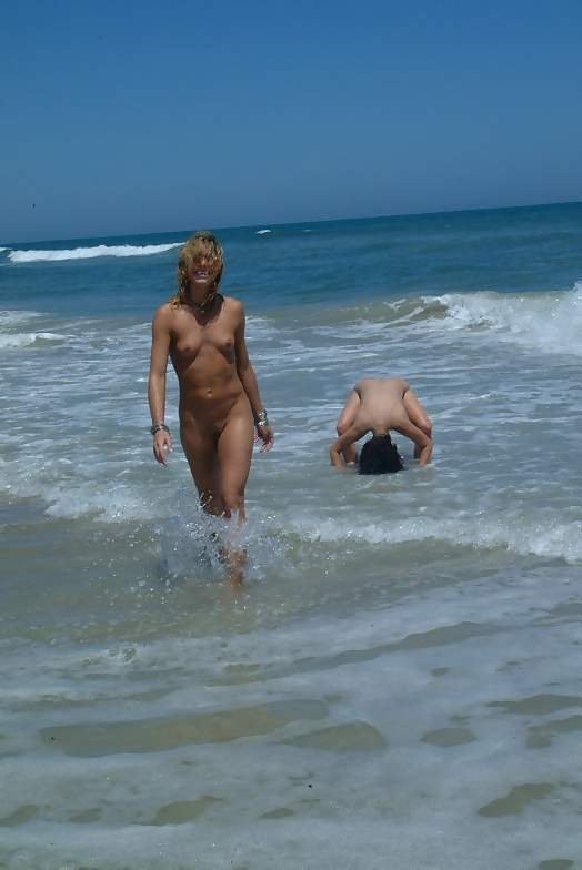 Steaming hot teen nudists naked at a public beach #72254607