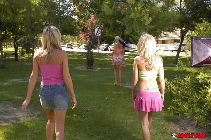 three gorgeous girls having some lesbo action #78199449