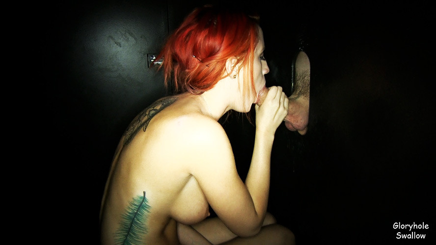 Neon Red Haired Punk Melissa First Time Gloryhole #68346530