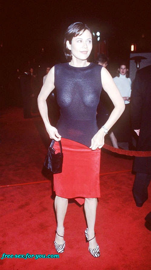 Catherine Bell showing her nice big tits in see thru dress paparazzi pictures an #75395694