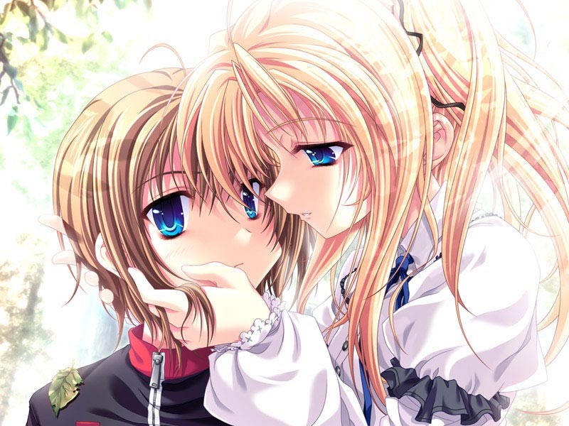 Blonde teen hentai sisters cry as they make love together #69703165