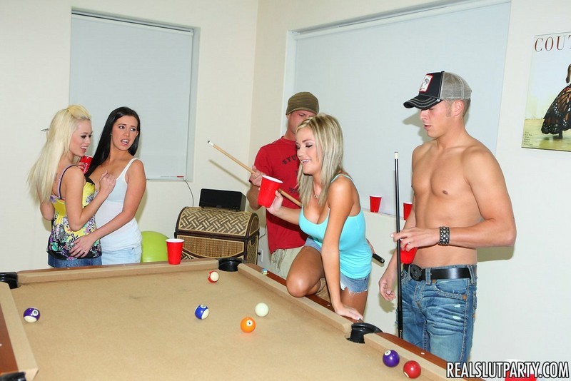 McKenzie Miles gets drunk and has groupsex on the pool table #76399719