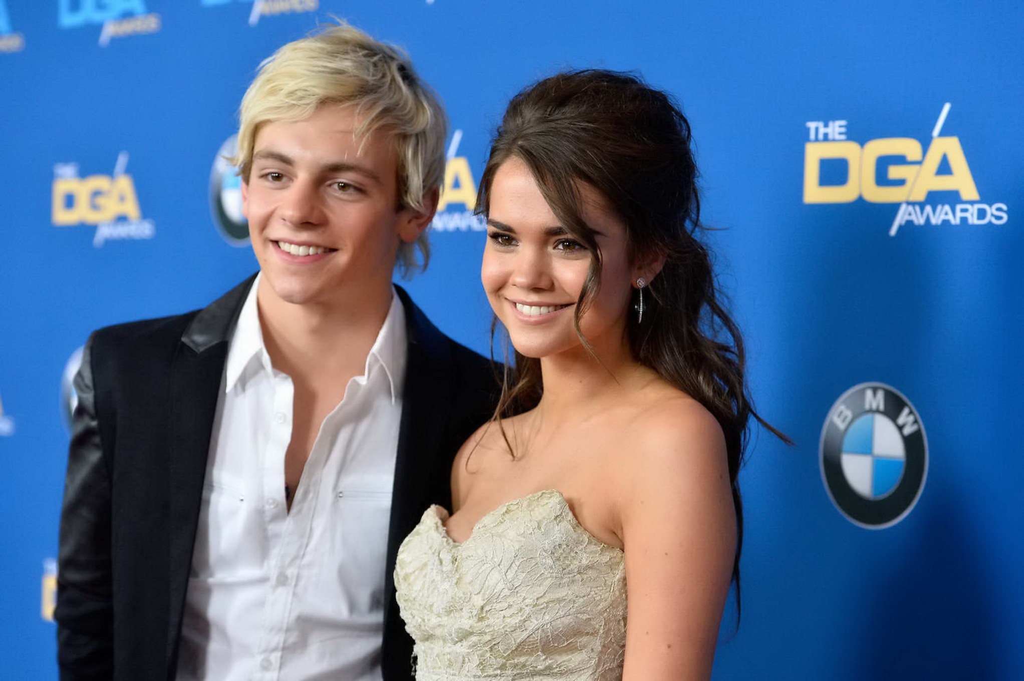 Maia Mitchell busty in a white tube dress at 66th Annual Directors Guild Of Amer #75184226