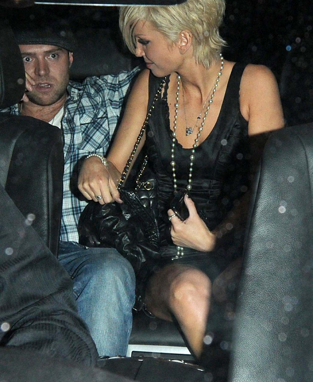 Sarah Harding flashing her panties upskirt paparazzi pictures and leggy in mini  #75321962