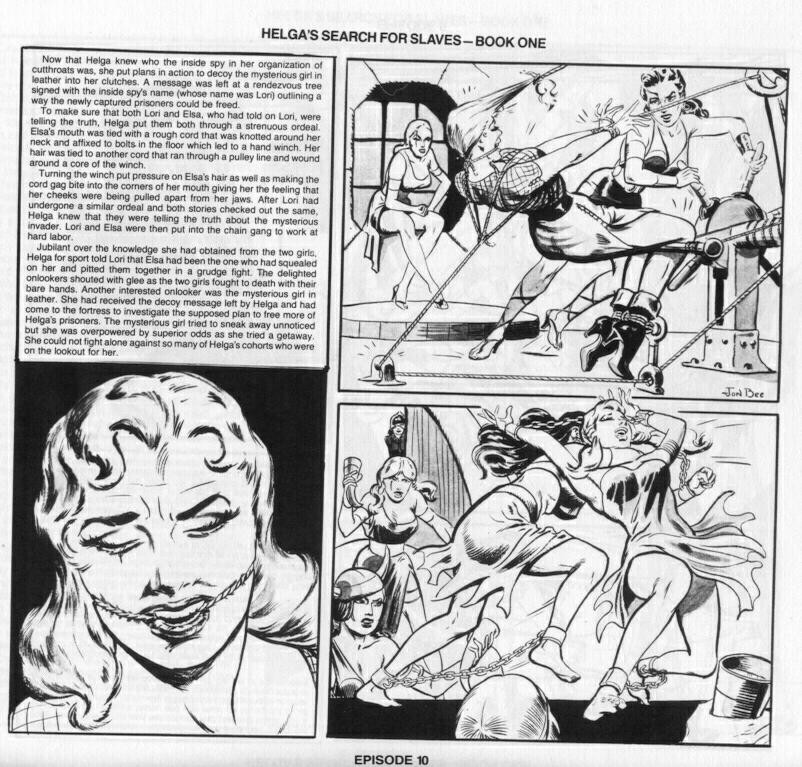 Vintage female rope tied dungeon fetish illustrated stories (en anglais)
 #69669237