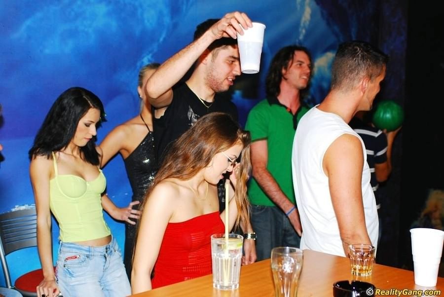 Sex Hungry People Group Fucking At Drunk Party In Night Club