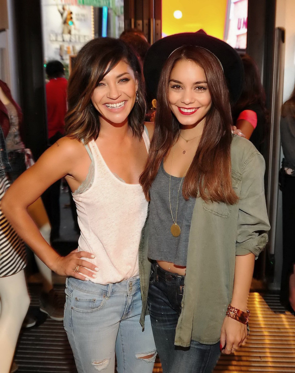 Jessica Szohr and Vanessa Hudgens having fun at Rock Your Walk Event in New York #75222883