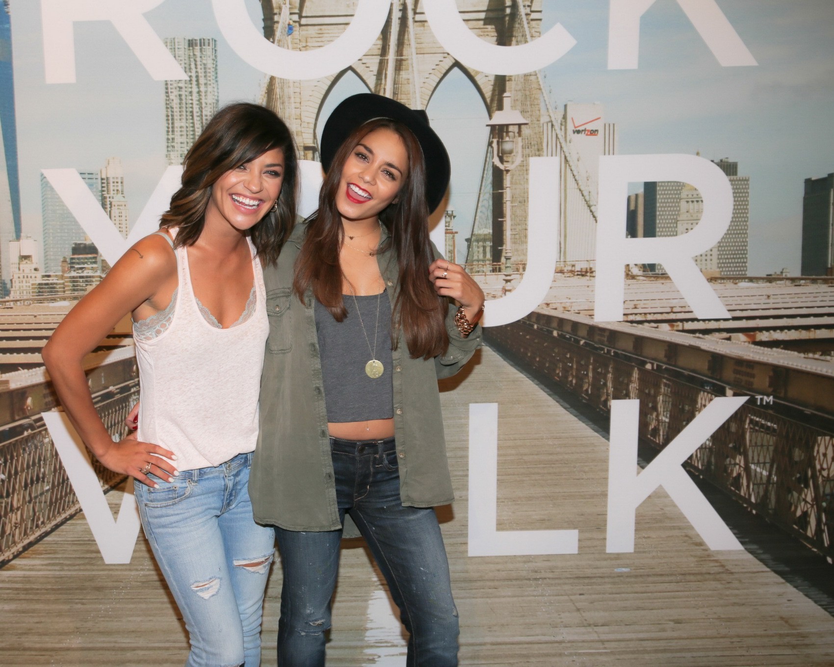Jessica Szohr and Vanessa Hudgens having fun at Rock Your Walk Event in New York #75222902