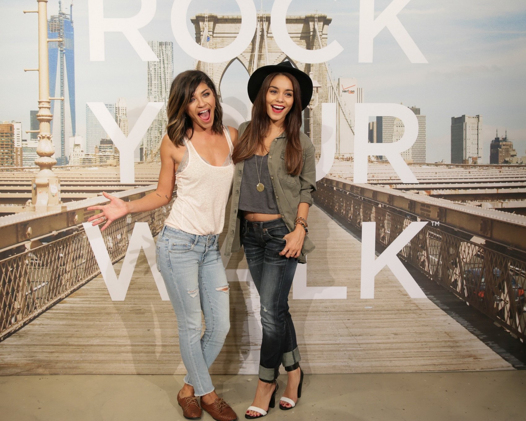 Jessica Szohr and Vanessa Hudgens having fun at Rock Your Walk Event in New York #75222911