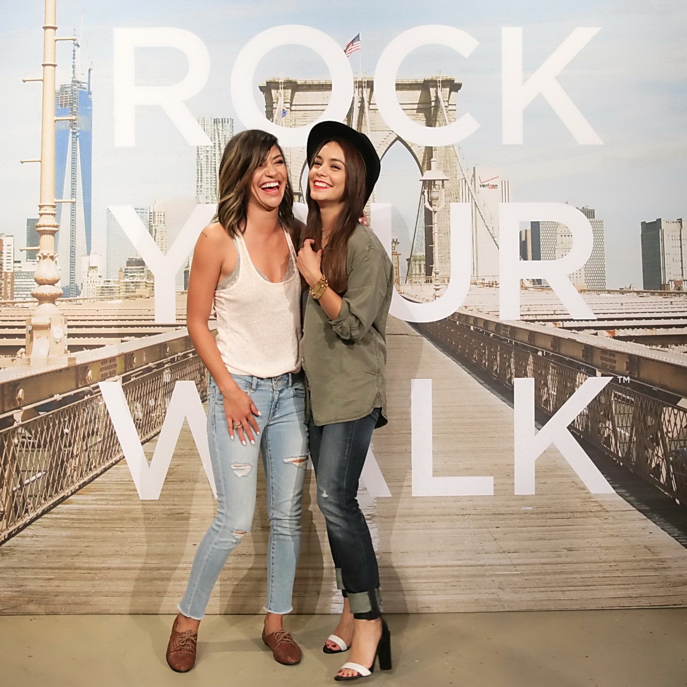 Jessica Szohr and Vanessa Hudgens having fun at Rock Your Walk Event in New York #75222936