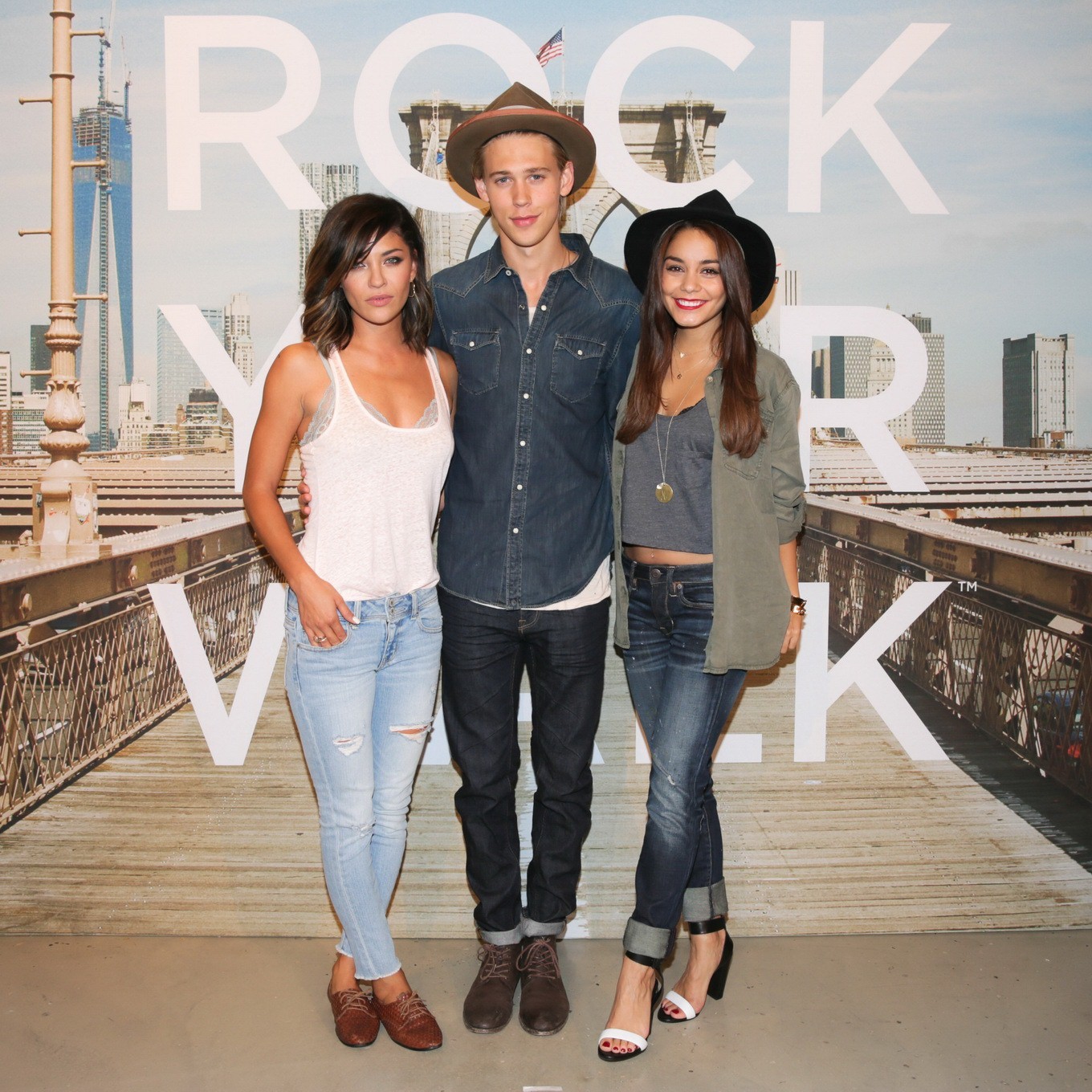 Jessica Szohr and Vanessa Hudgens having fun at Rock Your Walk Event in New York #75222966