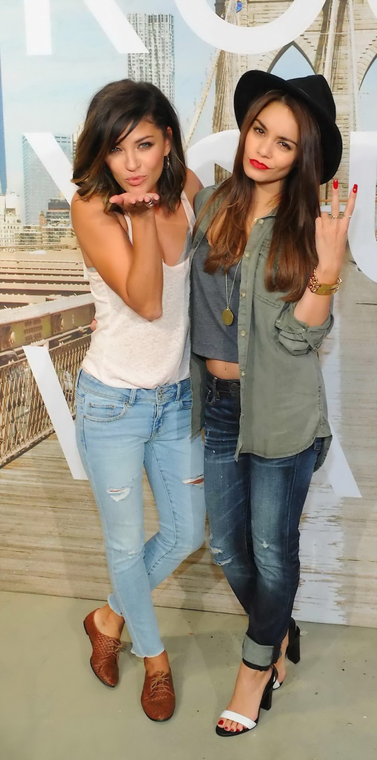 Jessica Szohr and Vanessa Hudgens having fun at Rock Your Walk Event in New York #75222996