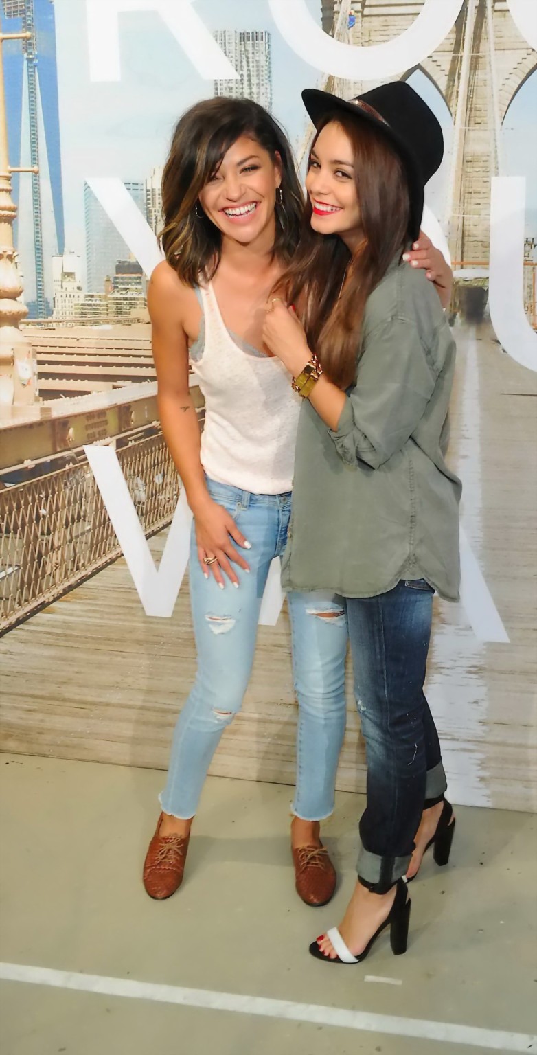 Jessica Szohr and Vanessa Hudgens having fun at Rock Your Walk Event in New York #75223016