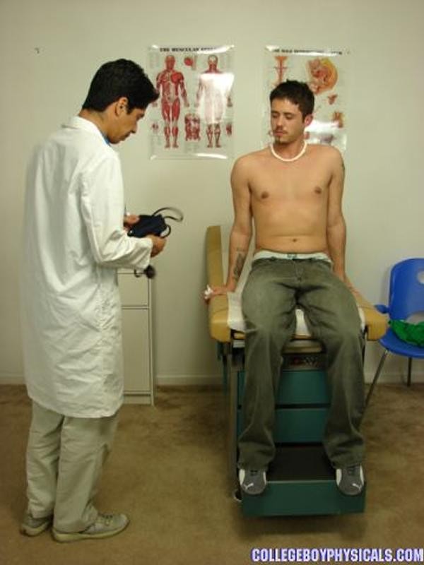 Hot hung college stud gets his cock and ass examined by hot doc. #76986572