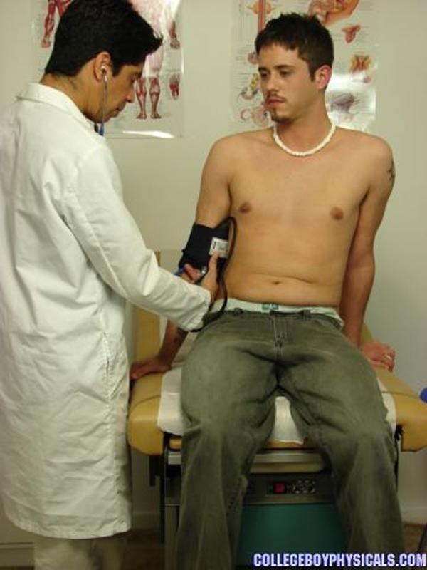 Hot hung college stud gets his cock and ass examined by hot doc. #76986579