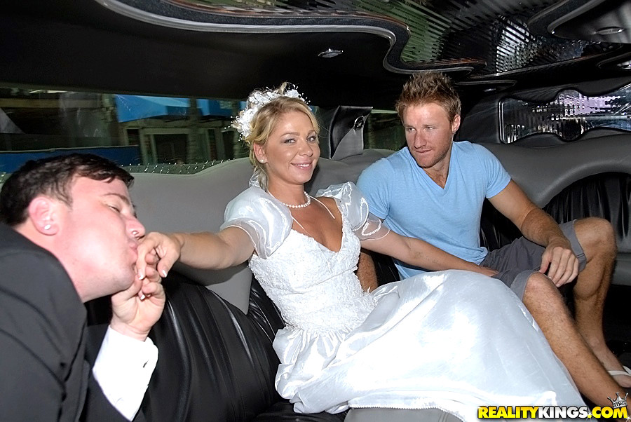 Hot bride fucked in limo by grooms maid real hot amateur sex party photo pic