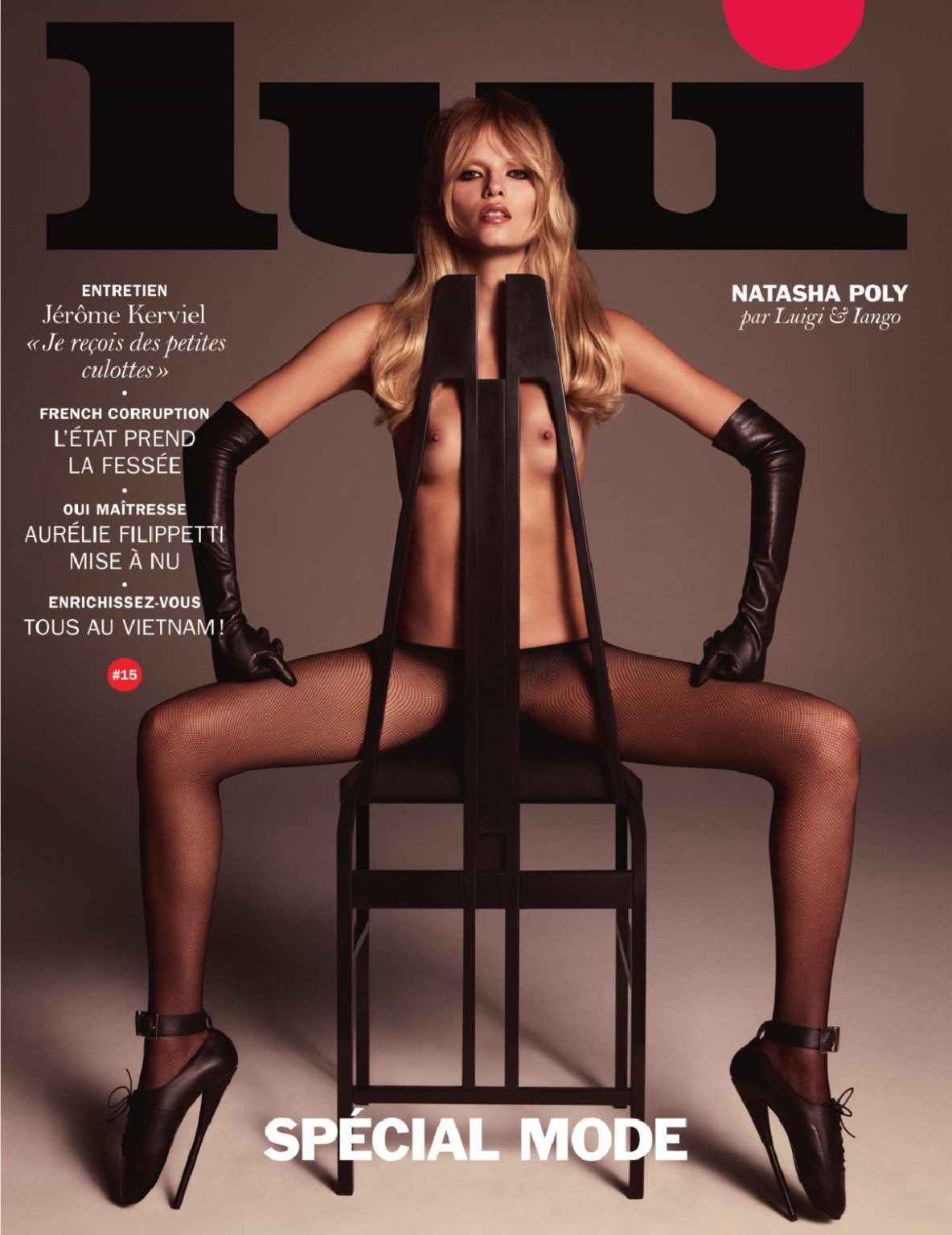 Natasha Poly showing off her pussy and small tits in March 2015 issue of Lui Mag #75172065