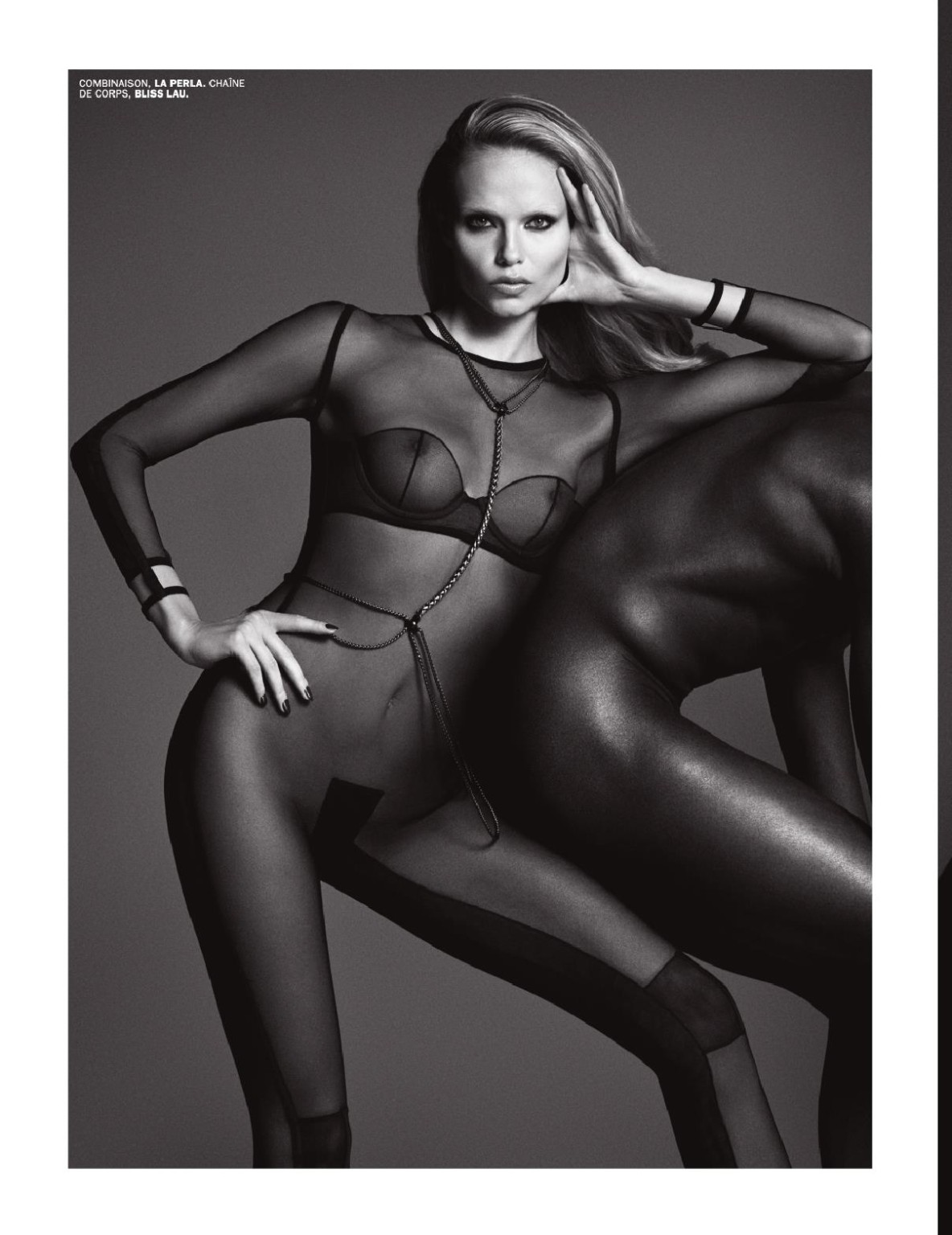 Natasha Poly showing off her pussy and small tits in March 2015 issue of Lui Mag #75172086