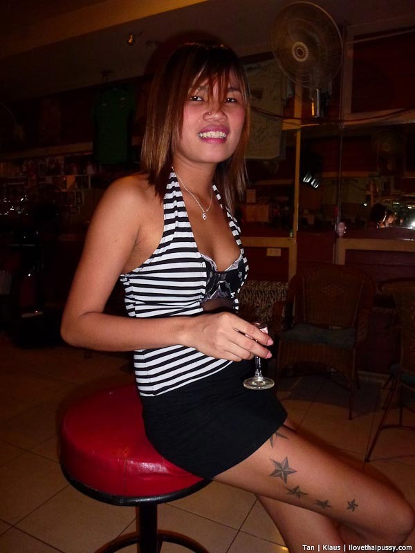 Thai bargirl Tan spreads her meaty cunt lips wide for cock #68345328