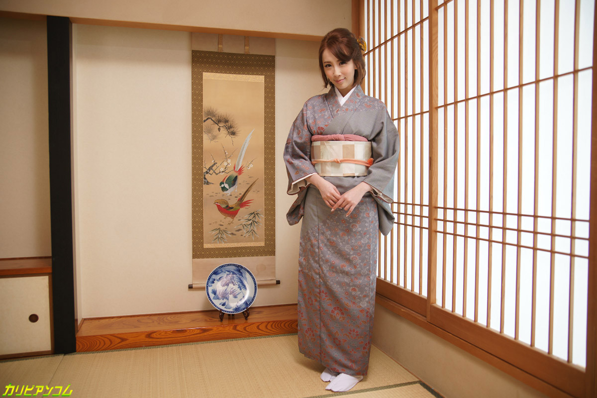 japanese girl in a kimono dress #72500181