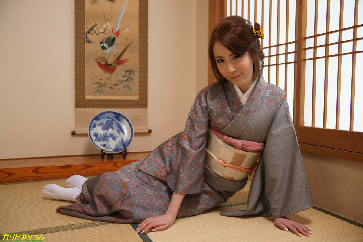 japanese girl in a kimono dress #72500186