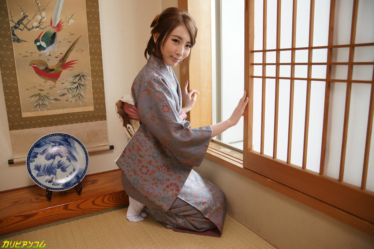 japanese girl in a kimono dress #72500199