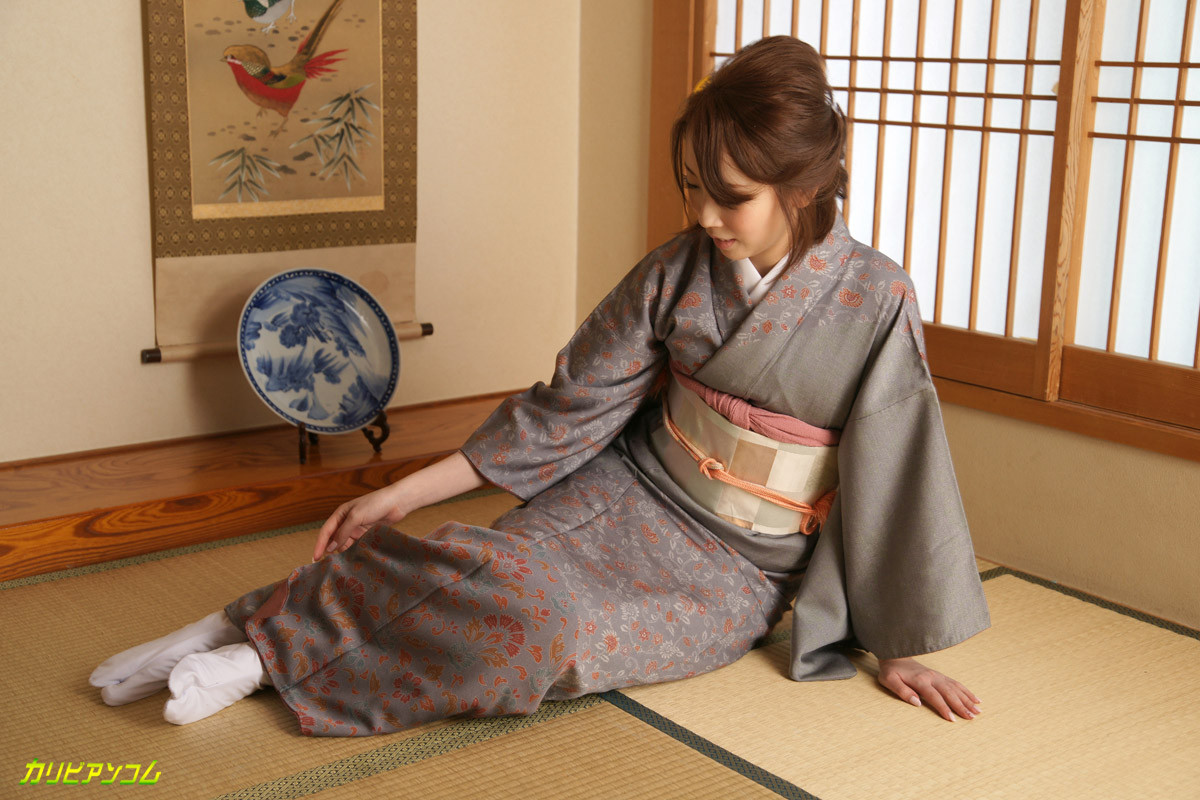 japanese girl in a kimono dress #72500236