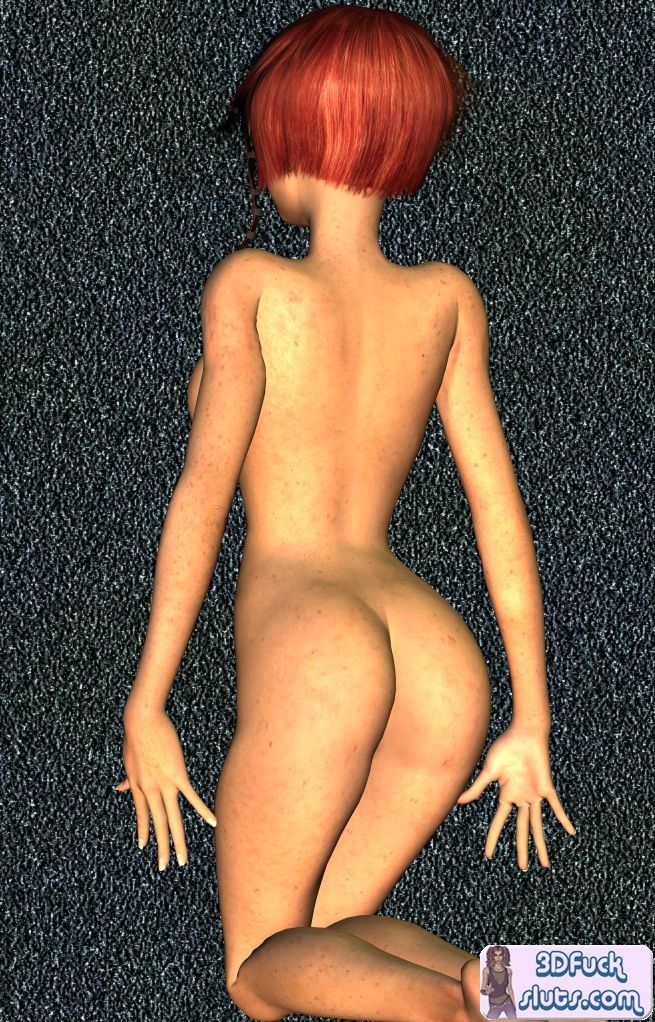 Busty redhead toon babe nude
