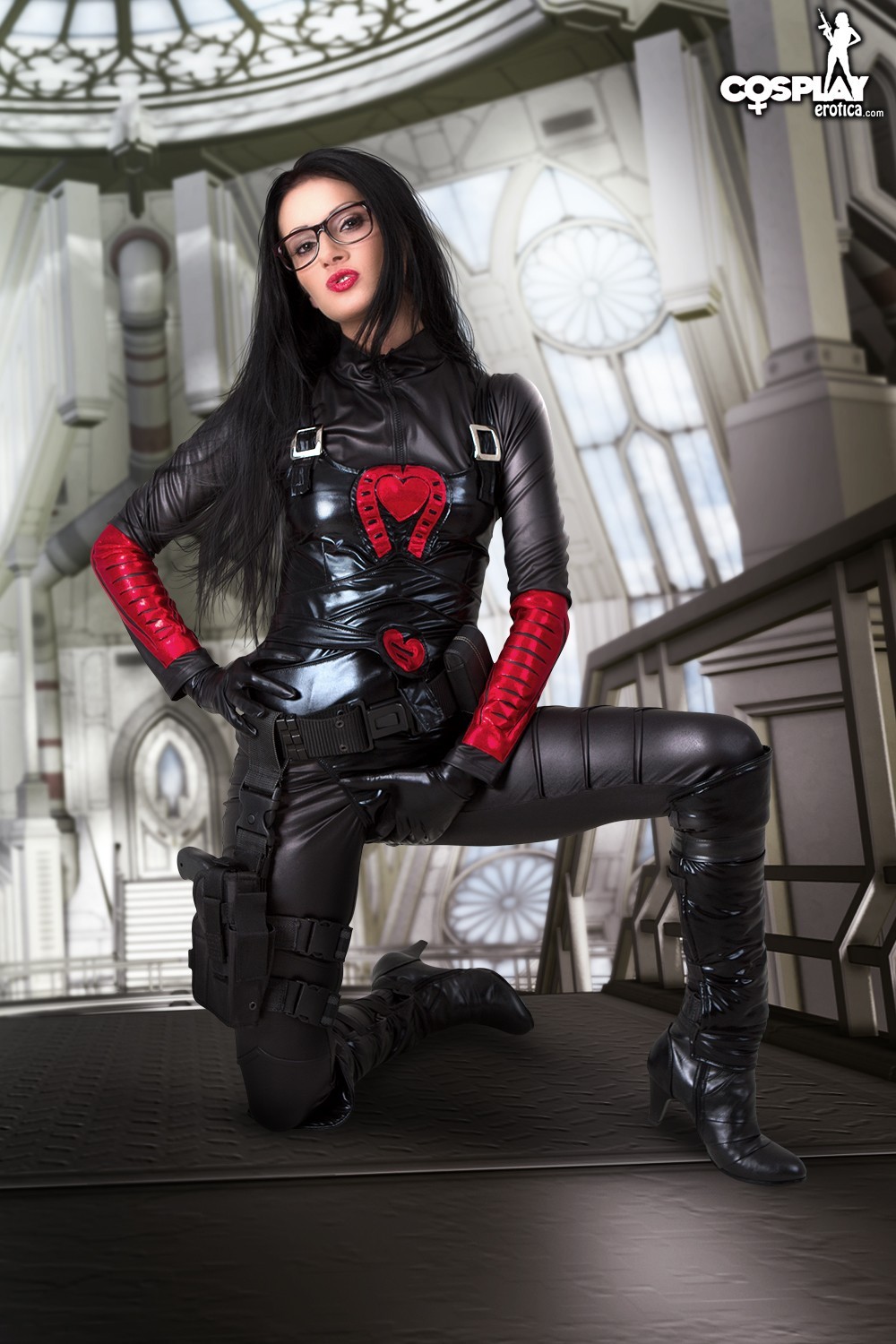 Zorah looking hot as Baroness with glasses a gun and boots #67366071