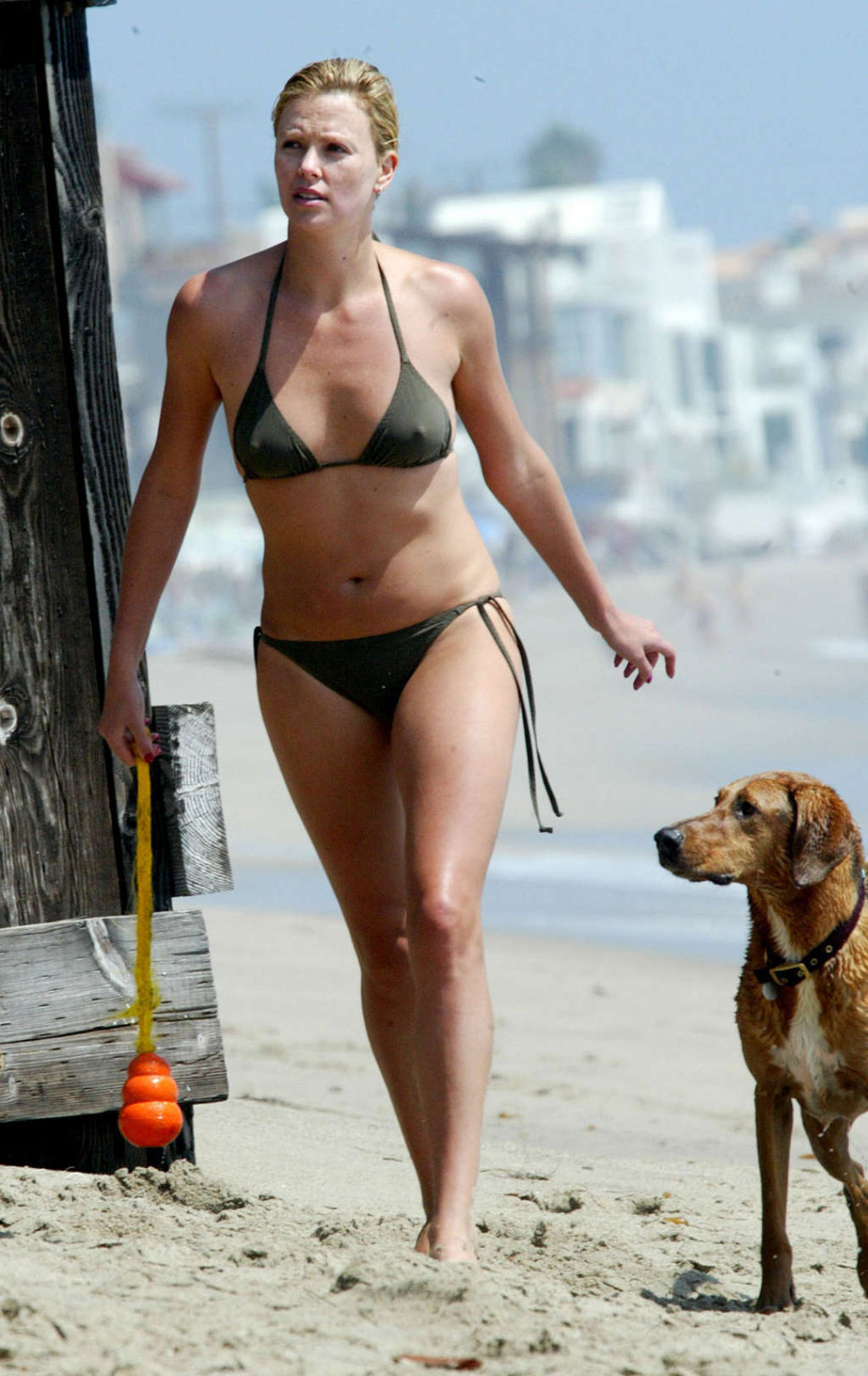 Charlize Theron showing tits on the beach and extremely hot body paparazzi pictu #75377172