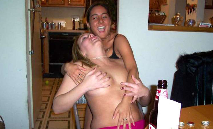 Trashed GFs flashing their tits #77107260