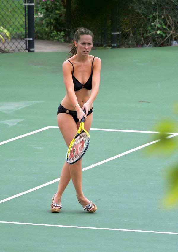 Jennifer Love Hewitt playing tennis in the tiniest of bikinis #73177179