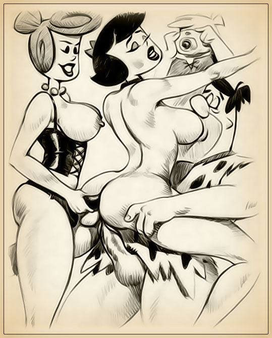 Wilma Flintstone, ligotée, écarte les jambes et se laisse faire.
 #69598168