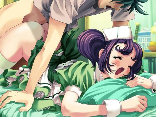 Sex liebende junge Hentai-Krankenschwester mit großen Titten auf ihren Knien gefickt
 #69685687