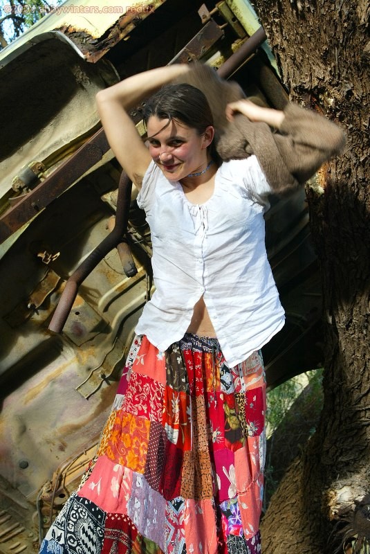 Amateur Rouamali poses open air